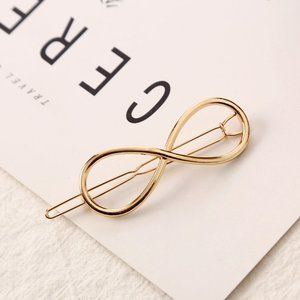 Gold Infinity Geometric Hair Pin